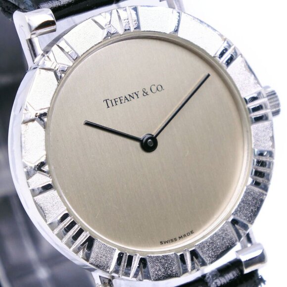 IFFANY&Co. Atlas Watches M0640 Silver/black SilverDial Silver925/Stainles...